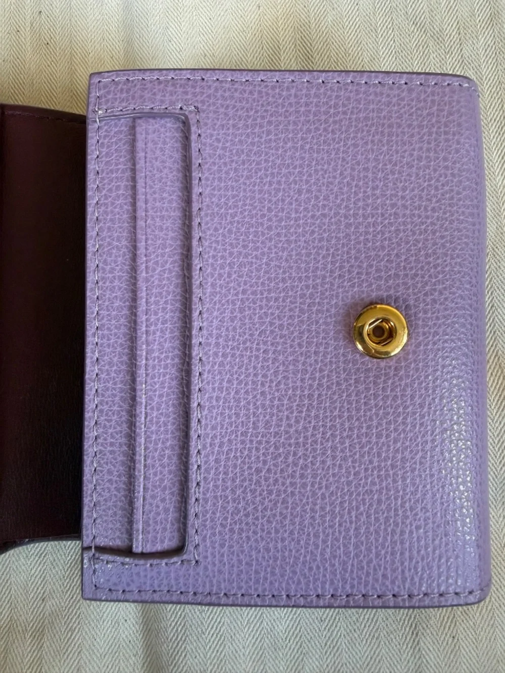 Mulberry - Small Continental French Purse - Purple Classic Grain